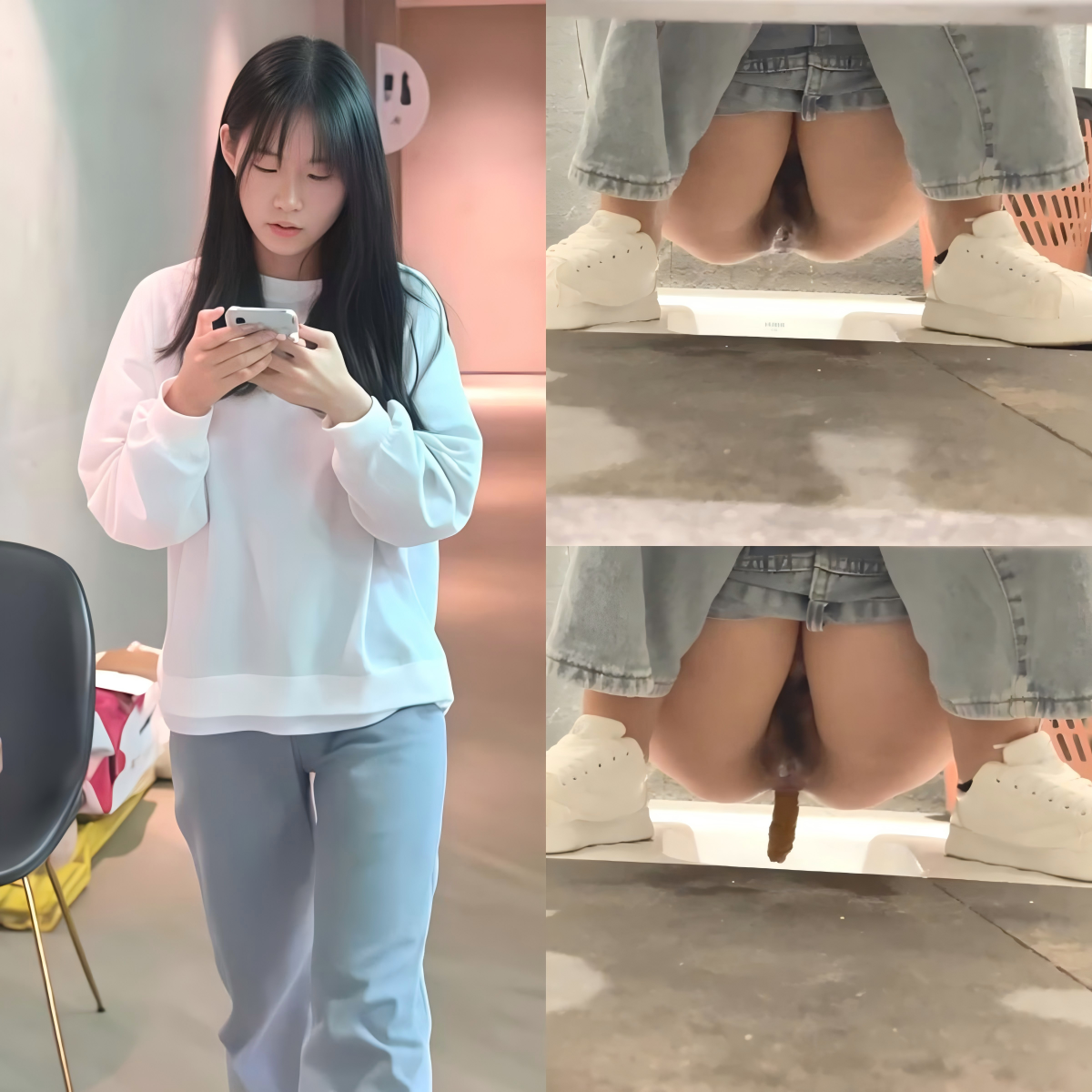 ☀️☀️☀️█魔手☛外购█写字楼女厕持拍▶ 拿着手机冲冲而来的文静文员美女妹子摸.png